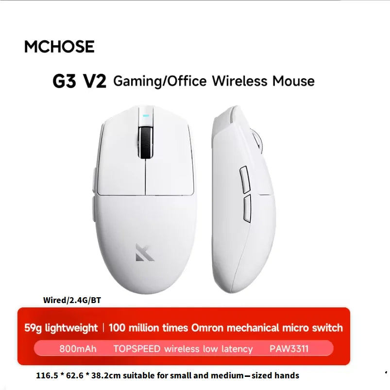 Original MCHOSE V9 PRO Music Esports Gaming Headphones 3-mode Wireless Noise Reduction Mic Customized Head-mounted