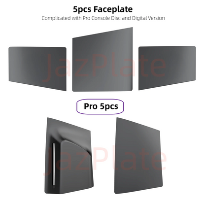 5 in 1 30th Anniversary Gray FacePlates for PS5 Pro Disc and Digital Edition PlayStation 5 Pro Cover Accessories Faceplate Shell