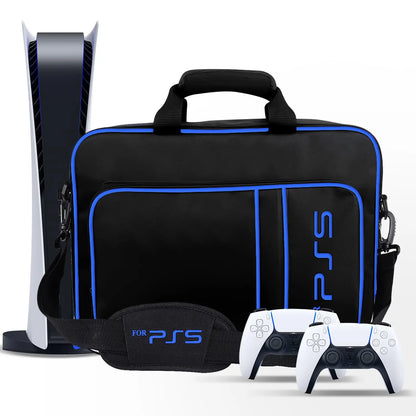 For PS5 Travel Case for PS5 Protective Case Bag Suitable for PS5 Disc/Digital Edition Console, Controllers, Game Cards, Headset