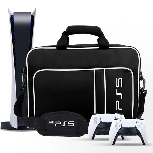 For PS5 Travel Case for PS5 Protective Case Bag Suitable for PS5 Disc/Digital Edition Console, Controllers, Game Cards, Headset